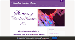 Desktop Screenshot of chocolatefountainheaven.co.uk
